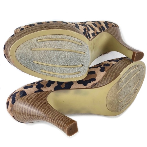 Steve Madden Pumps Leopard Print Open Toe 7.5 - Picture 5 of 8